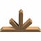 Ekena Millwork Saratoga Timber Gable Bracket, Western Red Cedar, 36"W x 24"H x 3 1/2"D x 3 1/2"F, 16/12 Pitch GBW036X24X0404SAR00SWR - alternate 2